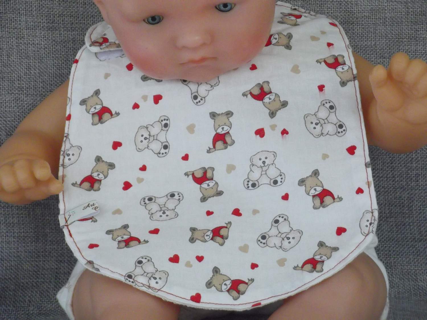 bavoir chiot et ourson Bavoir chiot et ourson