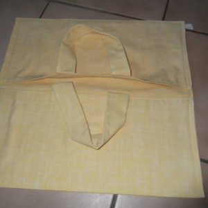 Sac à tarte 100 % coton jaune