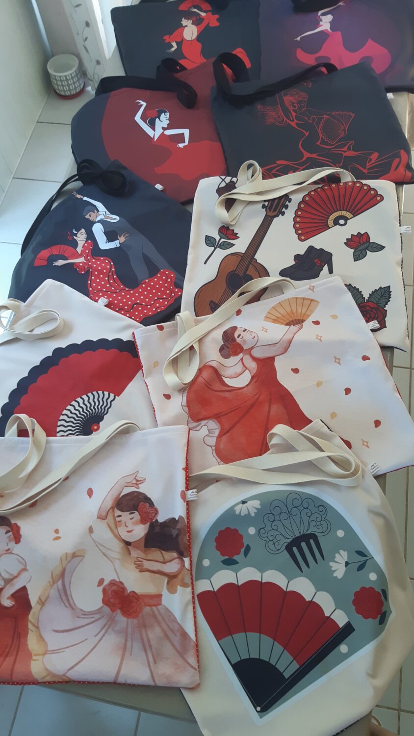 Sacs de danse, motif flamenco